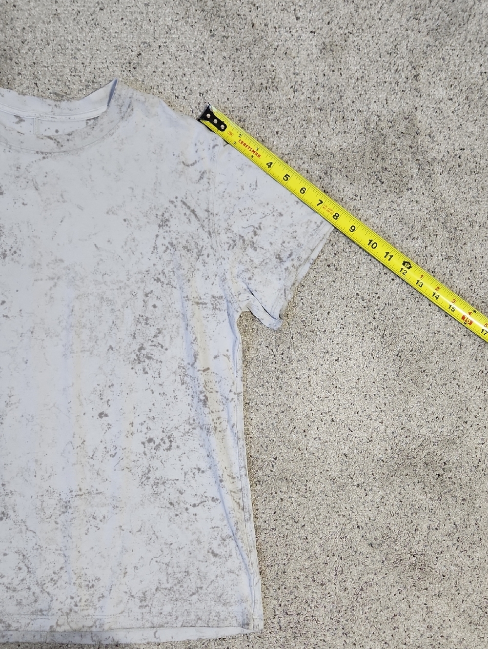 Lululemon All Yours Cotton T-Shirt Cirrus Wash White Opal Raw Linen Rover S/4 - Picture 7 of 8